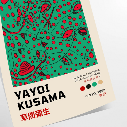 mesmerizing world Yayoi Kusama stunning black blue poster touch artistry room wall art ideal gift lovers sizes A4 cm A0 space captivating pri