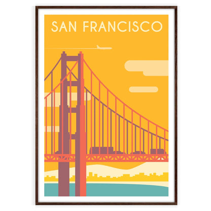 allure San Francisco gray green travel poster captivating wall art print ideal gift city essence space decor today sizes A4 cm A0