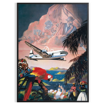 space fly vintage retro poster timeless charm gray green hues wall artwork ideal gift touch nostalgia decor sizes A4 20×28 A0