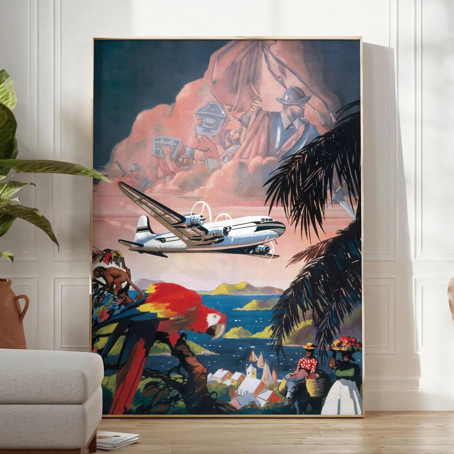 space fly vintage retro poster timeless charm gray green hues wall artwork ideal gift touch nostalgia decor sizes A4 20×28 A0