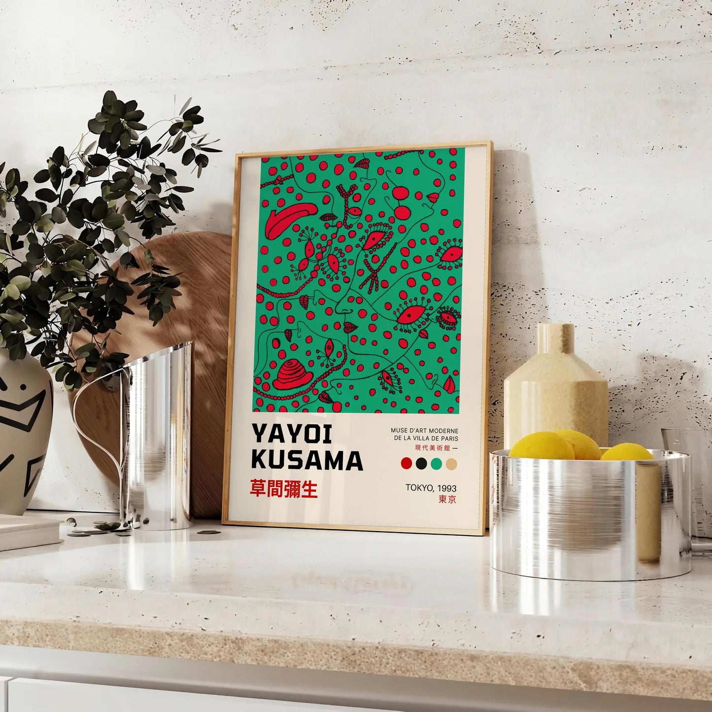 mesmerizing world Yayoi Kusama stunning black blue poster touch artistry room wall art ideal gift lovers sizes A4 cm A0 space captivating pri