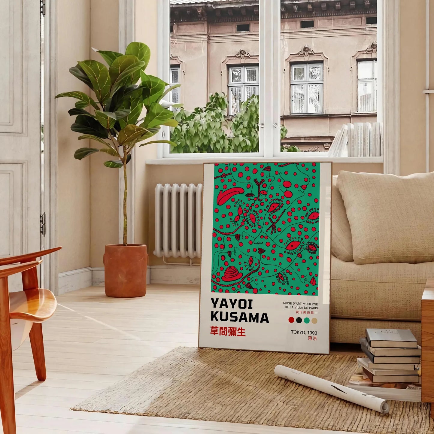 mesmerizing world Yayoi Kusama stunning black blue poster touch artistry room wall art ideal gift lovers sizes A4 cm A0 space captivating pri