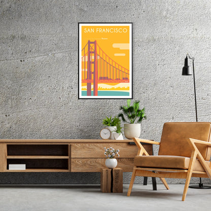 allure San Francisco gray green travel poster captivating wall art print ideal gift city essence space decor today sizes A4 cm A0